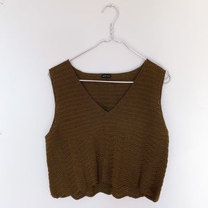 Rachel Comey Knit Sleeveless Olive Crop Top
